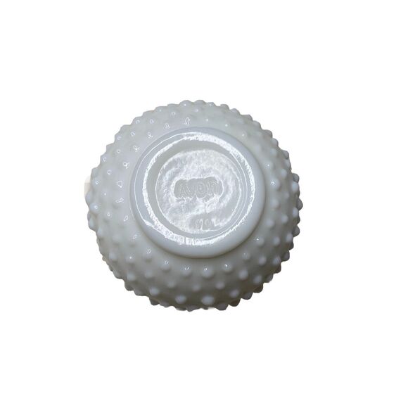 AVON White Milk Glass Hobnail Bottle Cruet pitcher With Stopper Vintage app 5.5" - Picture 7 of 9